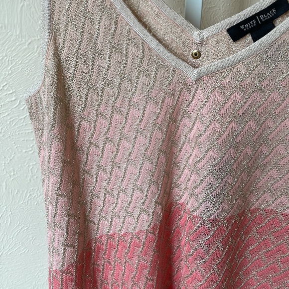 NWT $68 WHBM stunning metallic asymmetrical ombré tank - Picture 4 of 11